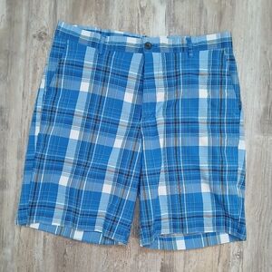 Chaps Golf 78 Men's Blue Plaid Golf Shorts Size 34 NWOT Performance